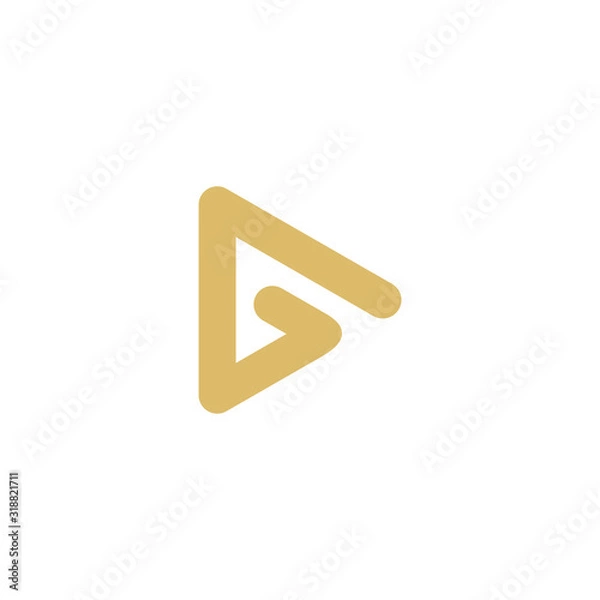 Obraz Letter G play logo design vector