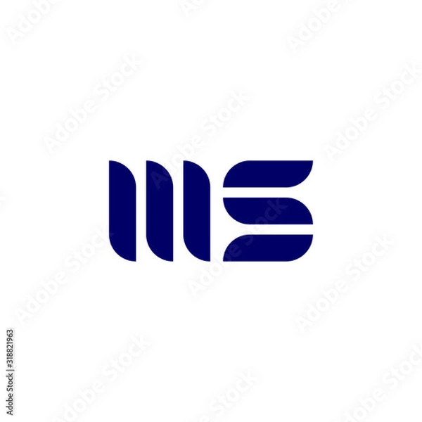 Obraz Letter MS logo design vector simple