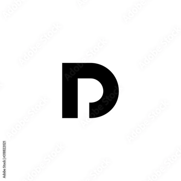 Obraz Letter DP logo design vector simple