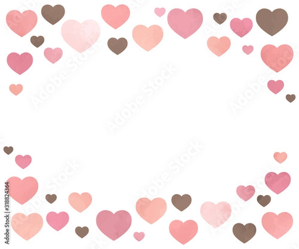 Fototapeta かわいいハートの背景/バレンタイン/愛/バレンタインデー/イラスト