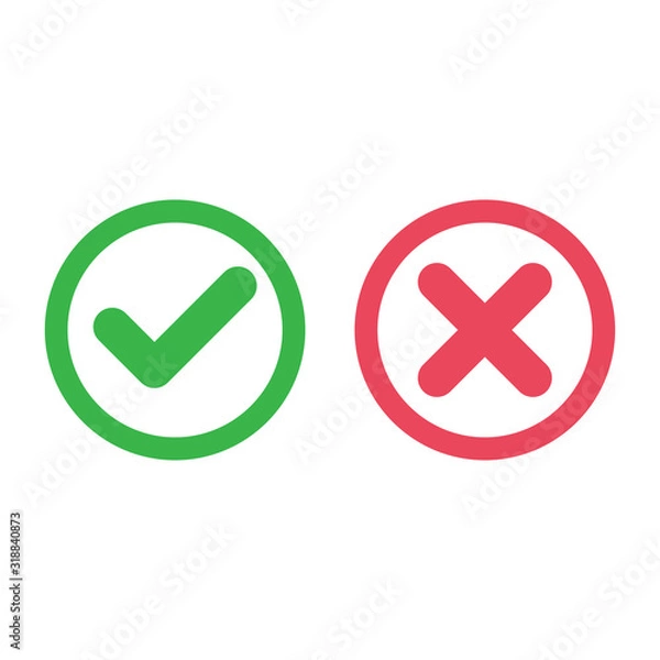 Fototapeta check mark icon in trendy flat design 