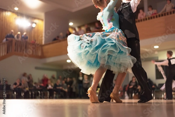 Obraz Beautiful couple in active ballroom dance