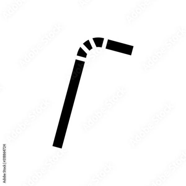 Obraz Plastic straw icon