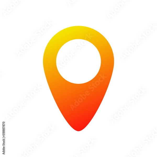 Obraz Pin icon. Vector