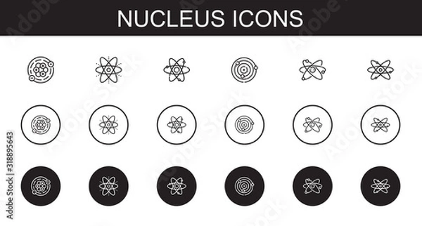 Fototapeta nucleus icons set