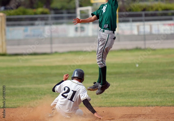 Fototapeta safe on second base