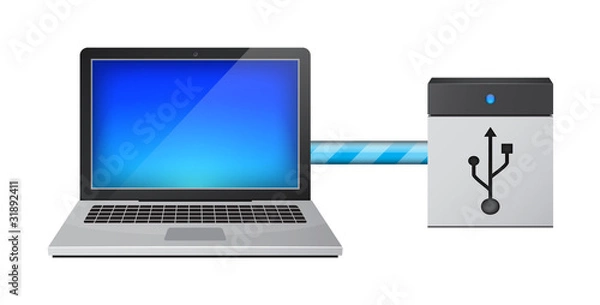 Obraz Laptop to USB Transfer
