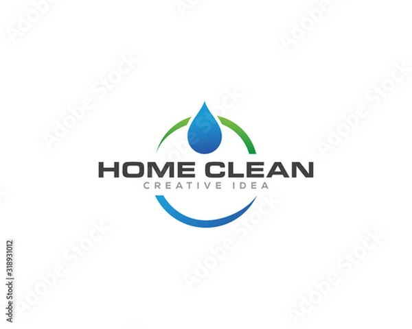 Fototapeta Home Cleaning Services Logo Design Vector