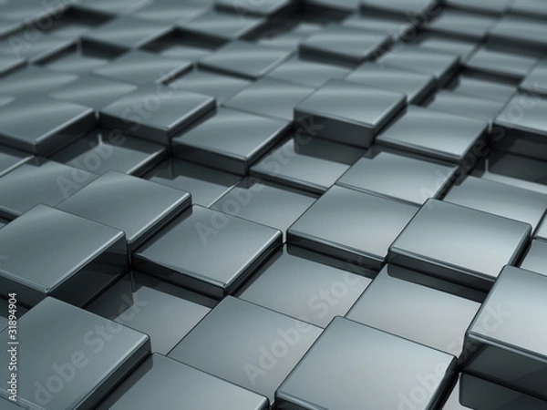 Obraz Steel cube background