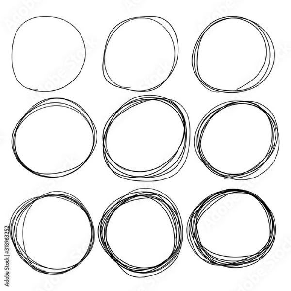 Obraz hand drawn circle line.