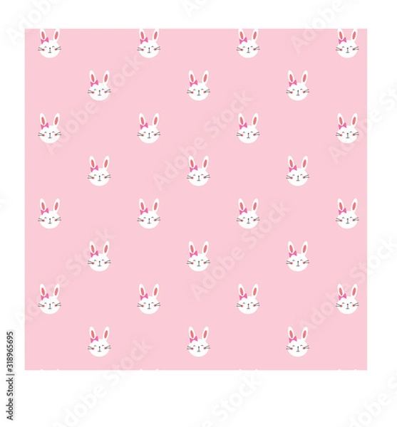 Obraz pattern with cute rabbit background.
