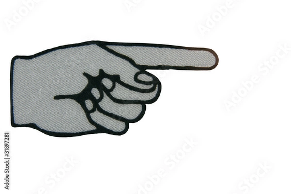 Obraz 左手　指さす　方向