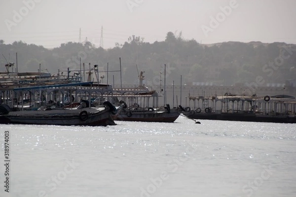 Fototapeta Boats on the river nile