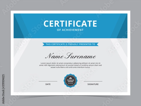 Obraz Certificate Template