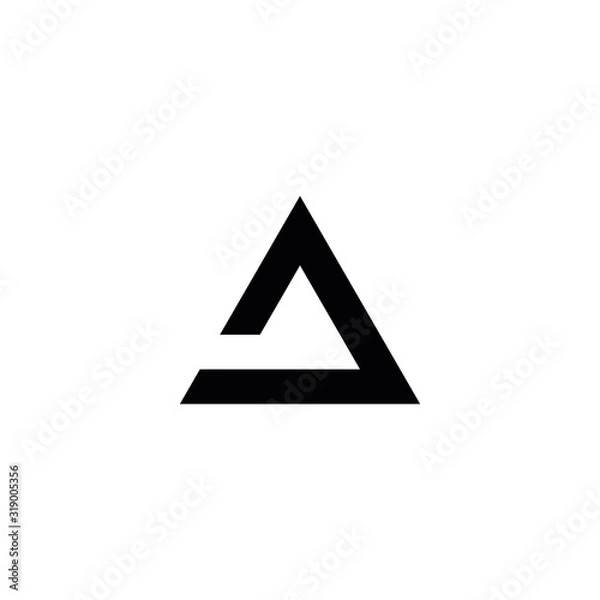 Obraz Abstract triangle shape logo on white background