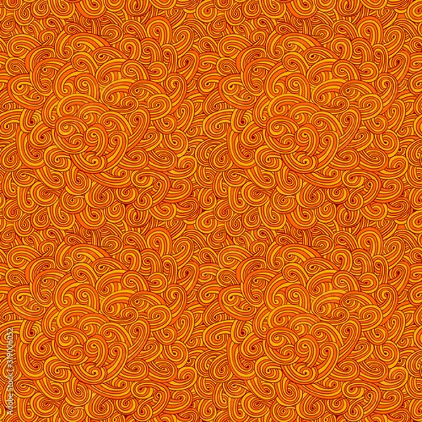 Obraz Vector abstract hand-drawn waves texture. Colorful waves backdrop