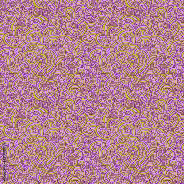 Obraz Vector abstract hand-drawn waves texture. Colorful waves backdrop