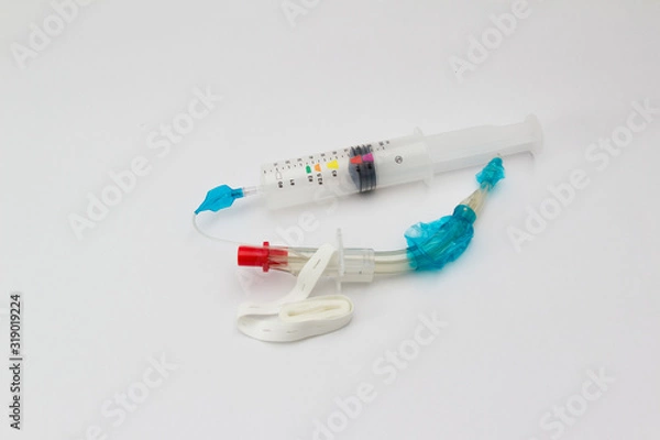 Fototapeta Laryngeal tube kit isolated at the white background, LTS-D