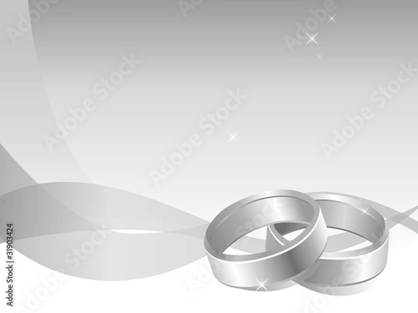 Obraz Eheringe Ringe Hochzeit silber Hintergrund dynamisch