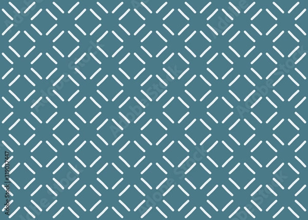 Fototapeta Seamless geometric pattern design illustration. Background texture. In blue, white colors.