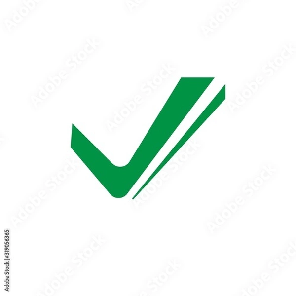 Obraz Check mark V Letter Logo