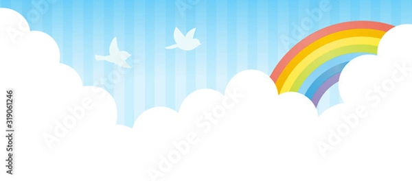 Fototapeta 青空に虹　横長