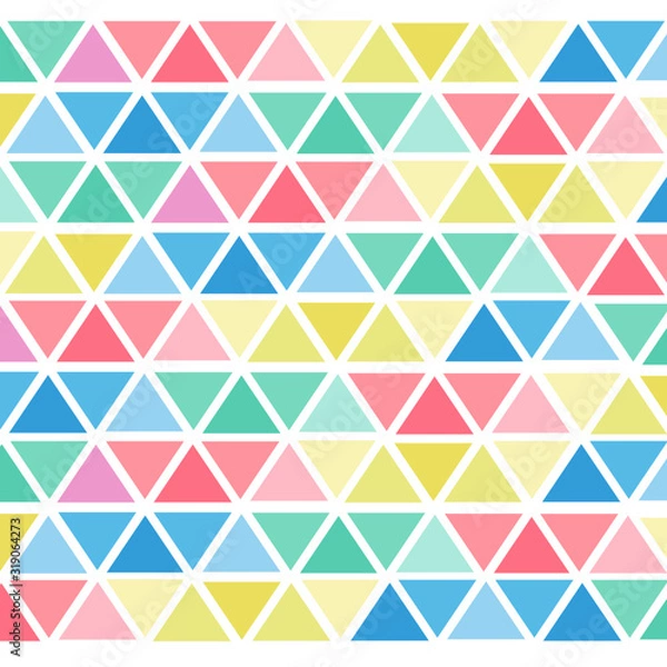 Fototapeta Background pattern of triangle in pastel color
