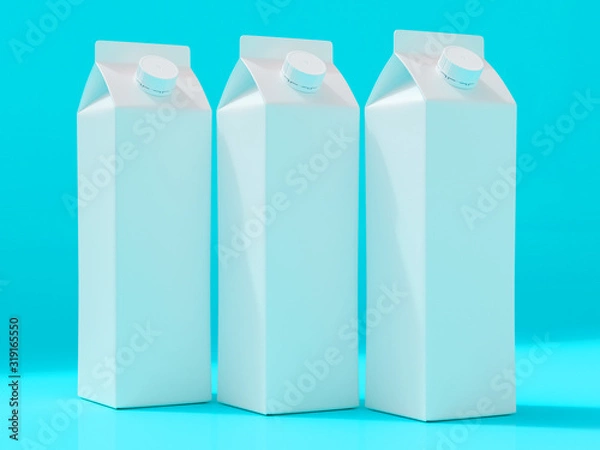 Obraz 3D mockup of a packaging packaging template.