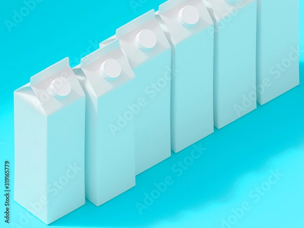 Obraz 3D mockup of a packaging packaging template.