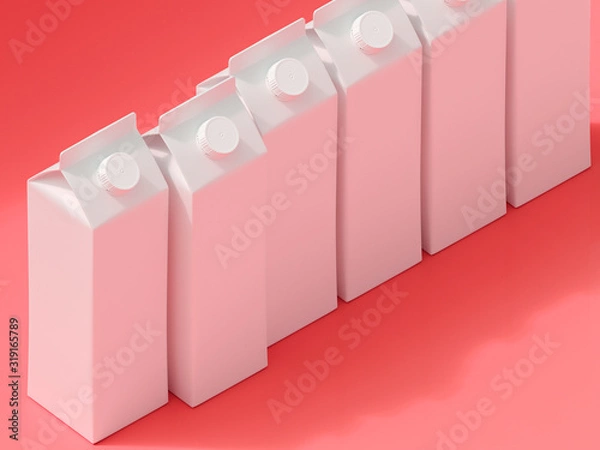 Obraz 3D mockup of a packaging packaging template.