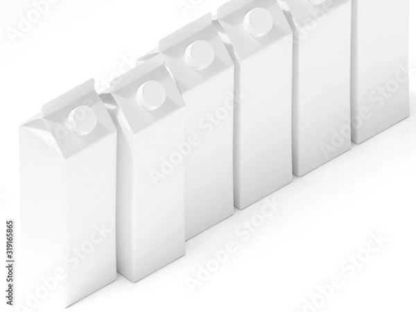 Obraz 3D mockup of a packaging packaging template.