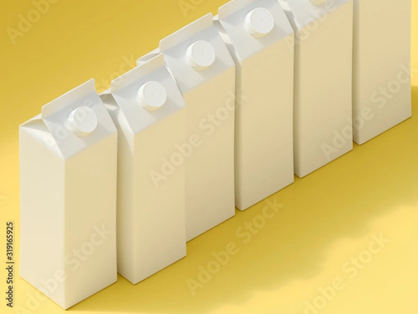 Obraz 3D mockup of a packaging packaging template.