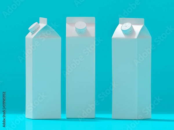 Obraz 3D mockup of a packaging packaging template.