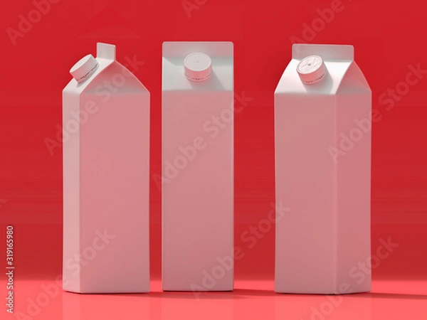 Obraz 3D mockup of a packaging packaging template.