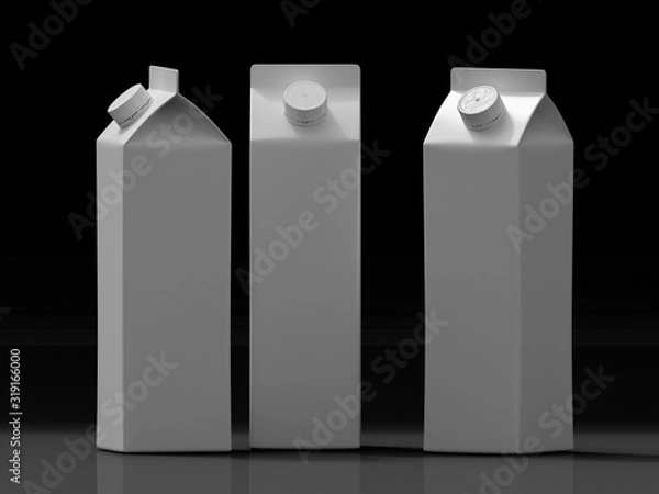 Obraz 3D mockup of a packaging packaging template.