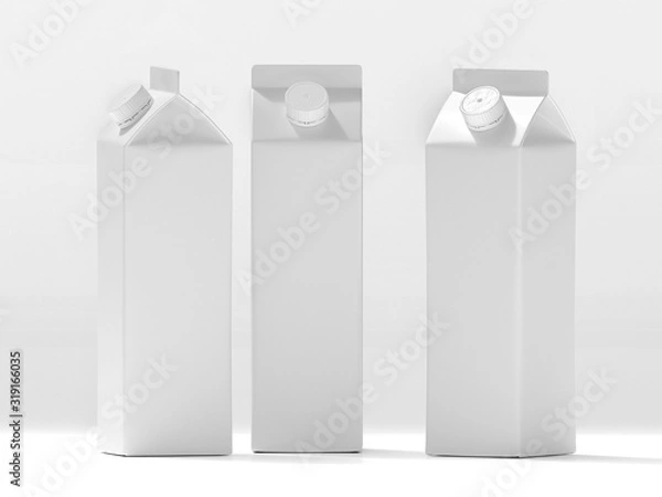 Obraz 3D mockup of a packaging packaging template.