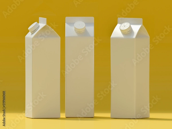 Obraz 3D mockup of a packaging packaging template.