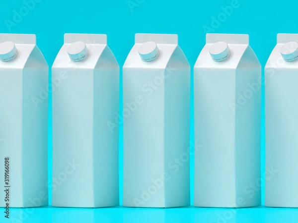 Obraz 3D mockup of a packaging packaging template.