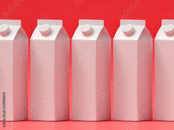 Obraz 3D mockup of a packaging packaging template.