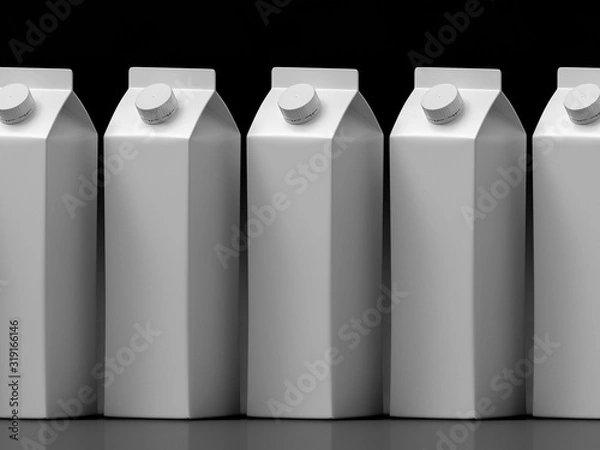 Obraz 3D mockup of a packaging packaging template.