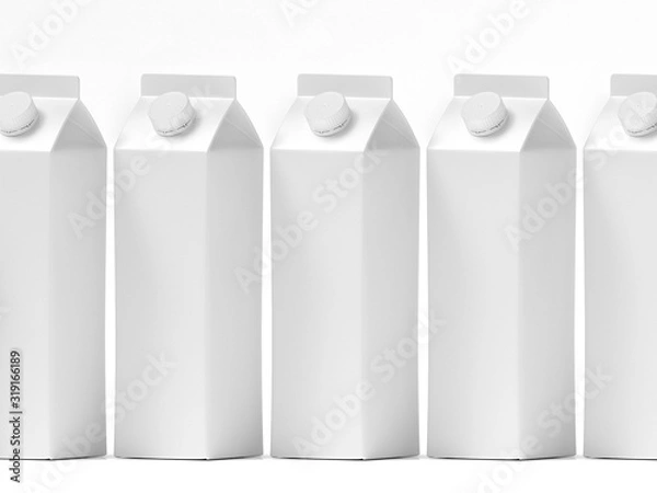 Obraz 3D mockup of a packaging packaging template.