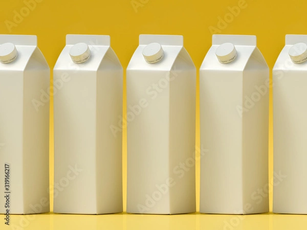 Obraz 3D mockup of a packaging packaging template.