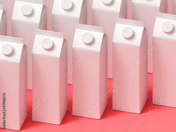 Obraz 3D mockup of a packaging packaging template.