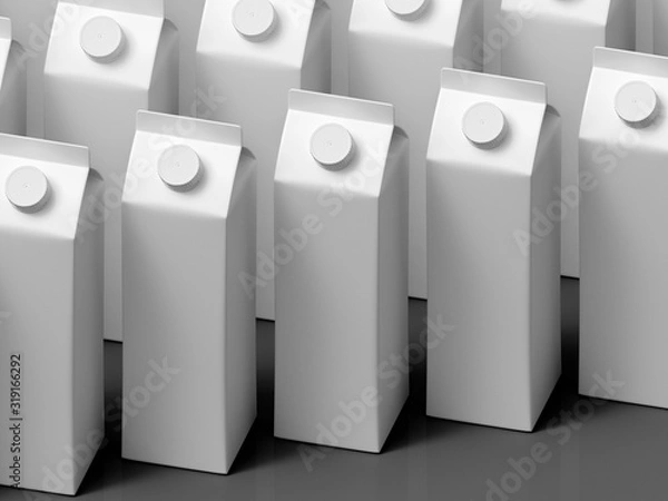 Obraz 3D mockup of a packaging packaging template.