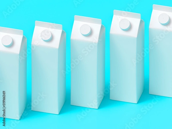 Obraz 3D mockup of a packaging packaging template.