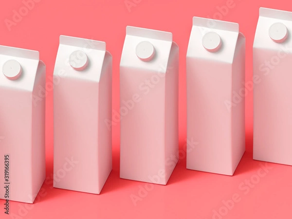 Obraz 3D mockup of a packaging packaging template.