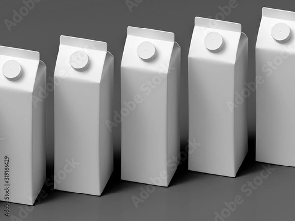 Fototapeta 3D mockup of a packaging packaging template.