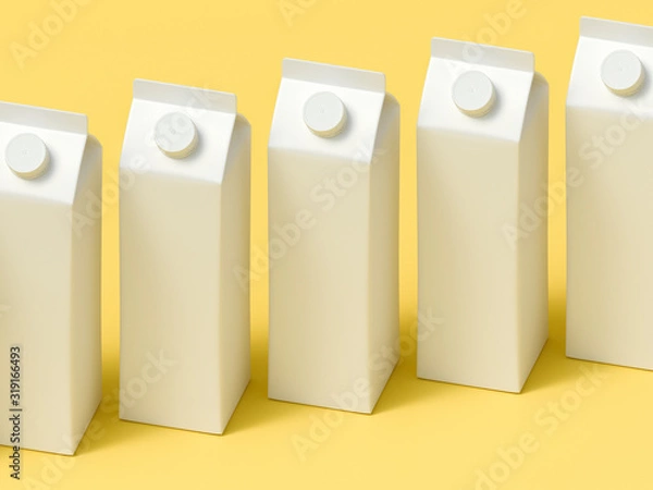 Obraz 3D mockup of a packaging packaging template.