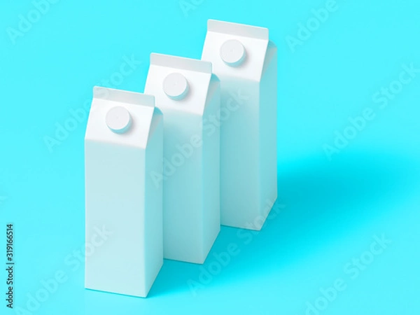 Obraz 3D mockup of a packaging packaging template.