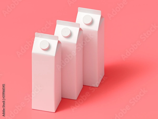 Obraz 3D mockup of a packaging packaging template.